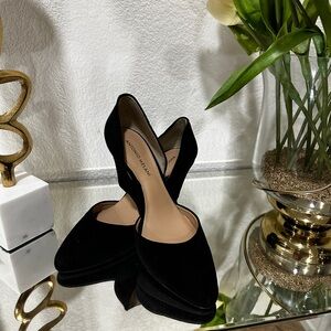 Antonio Melani Black Suede Heels